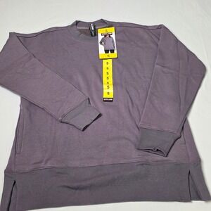 Kirkland Signature Ladies Cozy Fleece Shirt Women S Crewneck Pullover Purple NWT